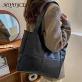 Women PU Leather Handbag Lattice Top-handle Bag Totes Shoulder Bags