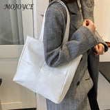 Women PU Leather Handbag Lattice Top-handle Bag Totes Shoulder Bags