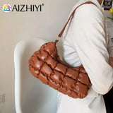 Women PU Leather Crescent Shape Handbag Lady Vintage Small Messenger Bag
