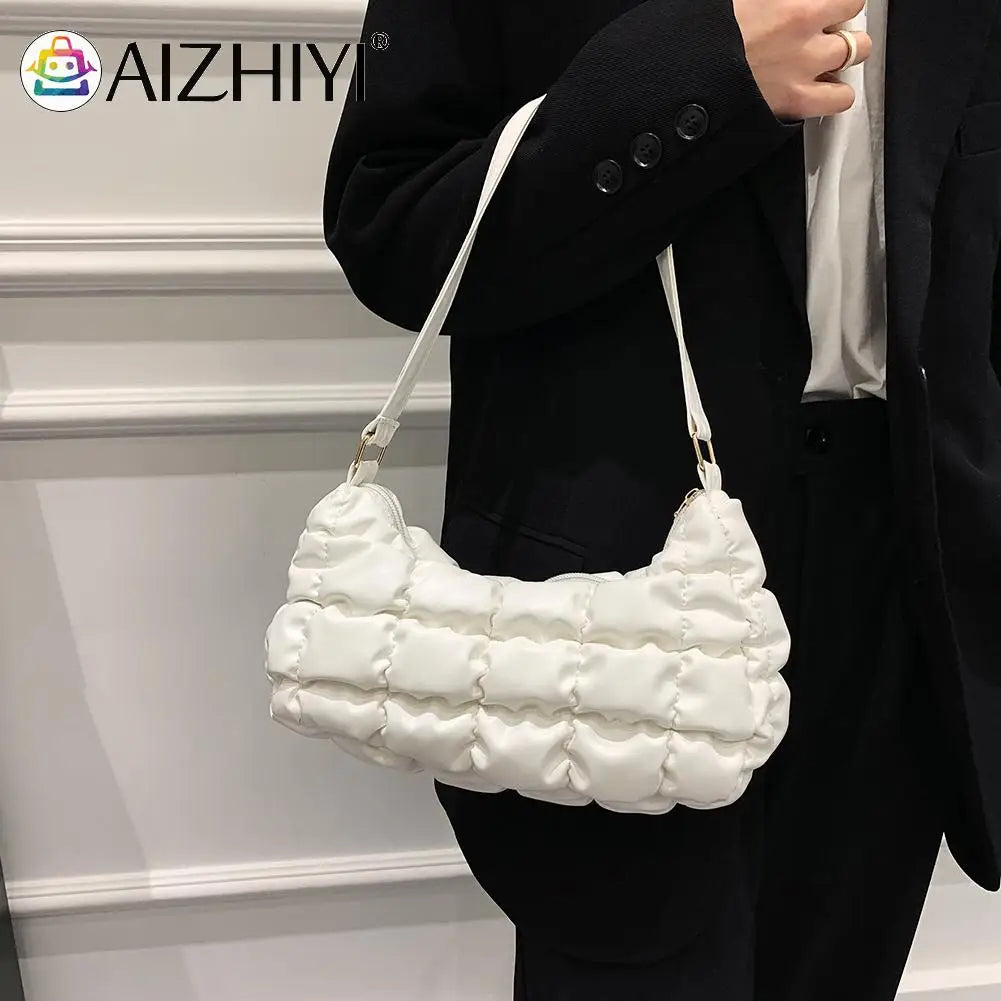 Women PU Leather Crescent Shape Handbag Lady Vintage Small Messenger Bag