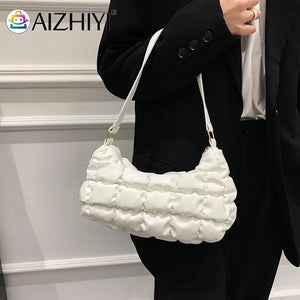 Women PU Leather Crescent Shape Handbag Lady Vintage Small Messenger Bag