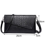 Crocodile Pattern Shoulder Bag Ladies Crossbody Purse