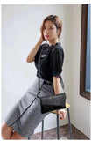 Crocodile Pattern Shoulder Bag Ladies Crossbody Purse