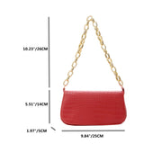 Women Crocodile Pattern Underarm Bag Chain Shoulder Business Clutch Bags