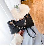 Small Crocodile Pattern PU Leather Handbag for Women