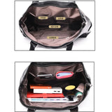 Retro PU Leather Tote Bag with Double Shoulder Strap