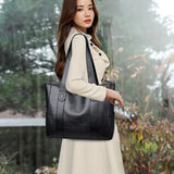 Women PU Leather Handbags Tote Bags Double Strap Shoulder Bag