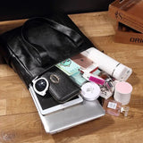 Women PU Leather Handbags Tote Bags Double Strap Shoulder Bag