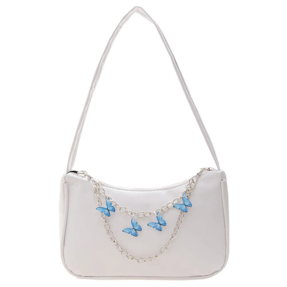 Vintage Butterfly Chain Messenger Bag