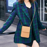 Women PU Leather Mobile Phone Bag Square Shoulder Bag Large Capacity