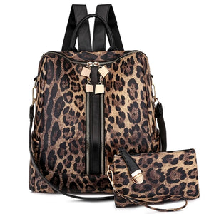 Women PU Leather School Backpack Purse Multipurpose Ladies Casual Daypack