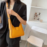 PU Leather Shoulder Bags Underarm Ladies Handbags Big Capacity Bucket Bag