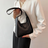 PU Leather Shoulder Bags Underarm Ladies Handbags Big Capacity Bucket Bag