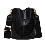 Women PU Leather Shoulder Bags Bucket Style Handbag