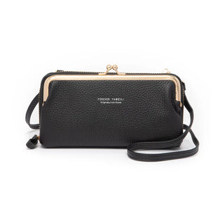 Women PU Leather Small Messenger Shoulder Bag Pink