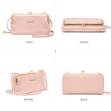 Women PU Leather Small Messenger Shoulder Bag Pink
