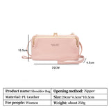 Women PU Leather Small Messenger Shoulder Bag Pink