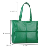 Women PU Leather Quilted Shoulder Bag Handbag Lady Lattice Tote Bags