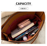 Women PU Leather Tote Bag, Large Capacity Handbag