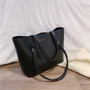 Women PU Leather Tote Bag, Large Capacity Handbag