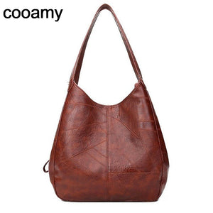 Women PU Leather Vintage Handbags Large Tote