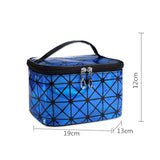 Women PU Sequin Makeup Bag Square Travel Storage Toiletries Cosmetic Tote