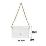 Clear PVC Clutch Chain Handbag Waterproof Crossbody Bag
