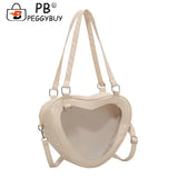 Women PVC Shoulder Bags Transparent Purse Handle Crossbody Handbag