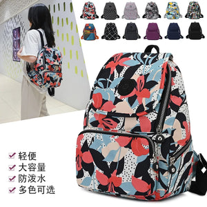 Women Pastoral Style Backpack School Bags for Teenager Girls Nylon Bagpack