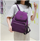 Women Pastoral Style Backpack School Bags for Teenager Girls Nylon Bagpack