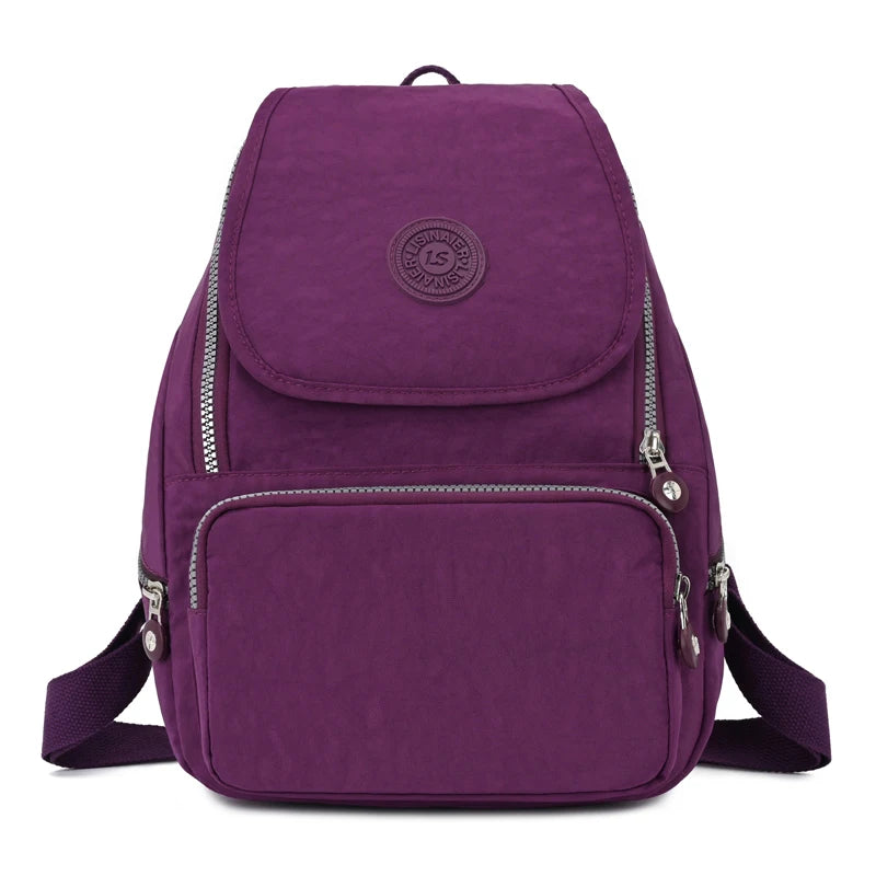 Women Pastoral Style Backpack School Bags for Teenager Girls Nylon Bagpack