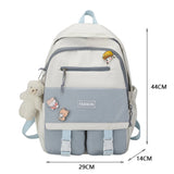 Women Patchwork Backpack Nylon Large Capacity Handbags