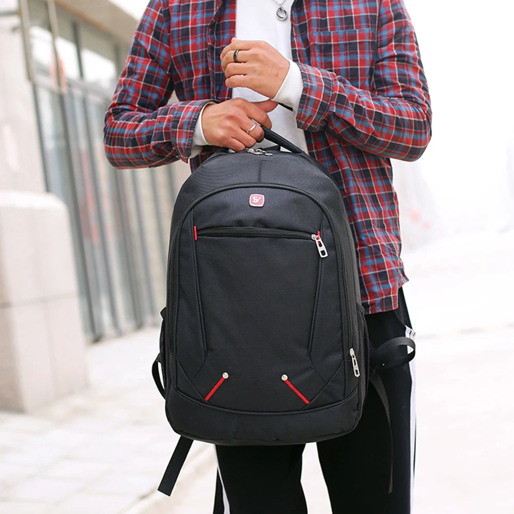 Women Solid Computer Patchwork Backpacks Large Capacity Handbags