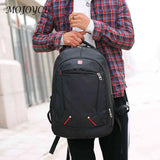Women Patchwork Solid Computer Backpack Large Capacity Handbags