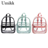 Women Patchwork PVC Backpack Casual Handbag Knapsack