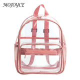 Women Patchwork Solid Preppy Style Backpack PVC Large Capacity Handbags