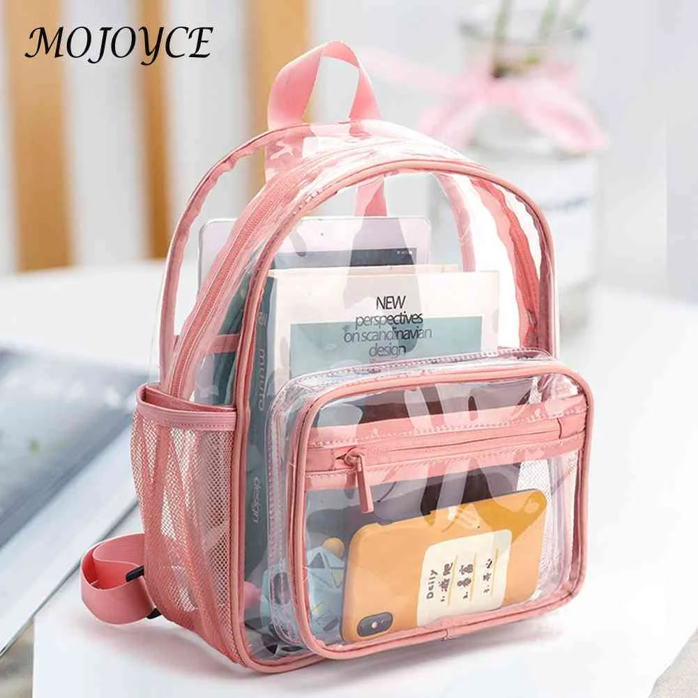 Women Patchwork Solid Preppy Style Backpack PVC Large Capacity Handbags