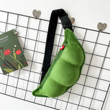 Funny Pea Soft Shoulder Bag Plush Chest Bag