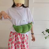Funny Pea Soft Shoulder Bag Plush Chest Bag