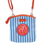 Mermaid Shell Crossbody Bag Stripe Tassel Beach Bag
