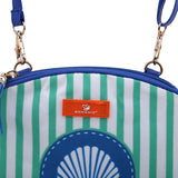 Mermaid Shell Crossbody Bag Stripe Tassel Beach Bag