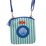 Mermaid Shell Crossbody Bag Stripe Tassel Beach Bag