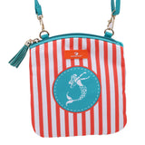 Mermaid Shell Crossbody Bag Stripe Tassel Beach Bag