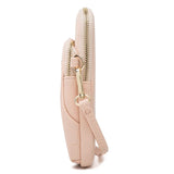 Women Phone Crossbody Bag Rhomboids PU Leather Wallet Purse