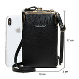 Women Phone Crossbody Bag PU Leather Mini Shoulder Messenger Bag