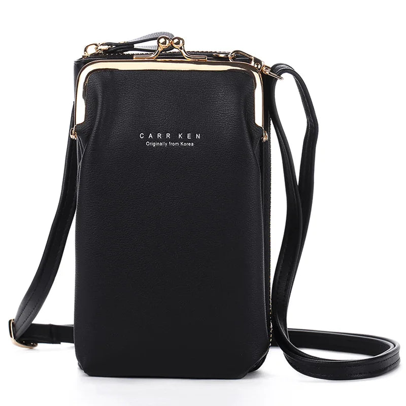 Women Phone Crossbody Bag PU Leather Mini Shoulder Messenger Bag