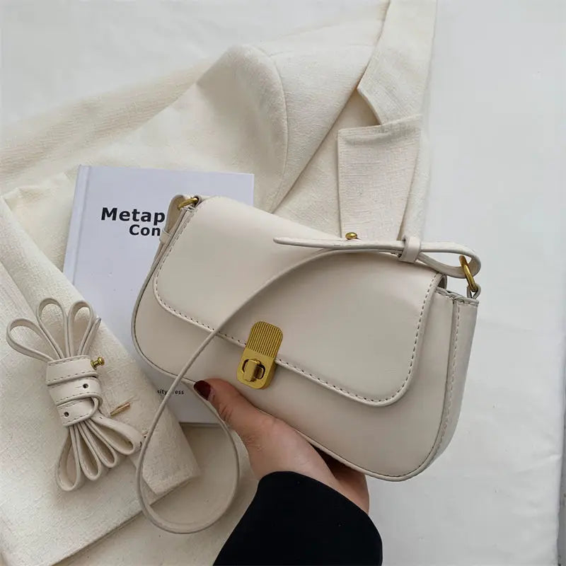 Small Pink Leather Crossbody Bag for Women