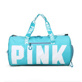 Pink Fitness Training Duffle Bag Large Capacity Waterproof Storage