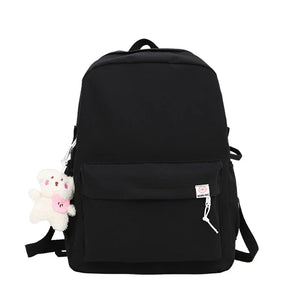 Women Plaid Backpack Waterproof Nylon Travel Bag Schoolbag