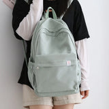 Women Plaid Backpack Waterproof Nylon Travel Bag Schoolbag